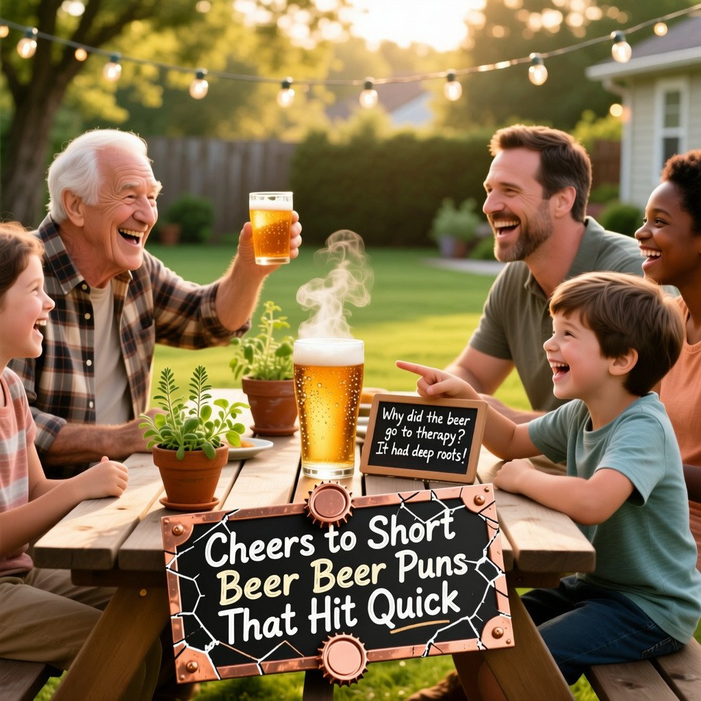 Cheers to Short Beer Puns That Hit Quick