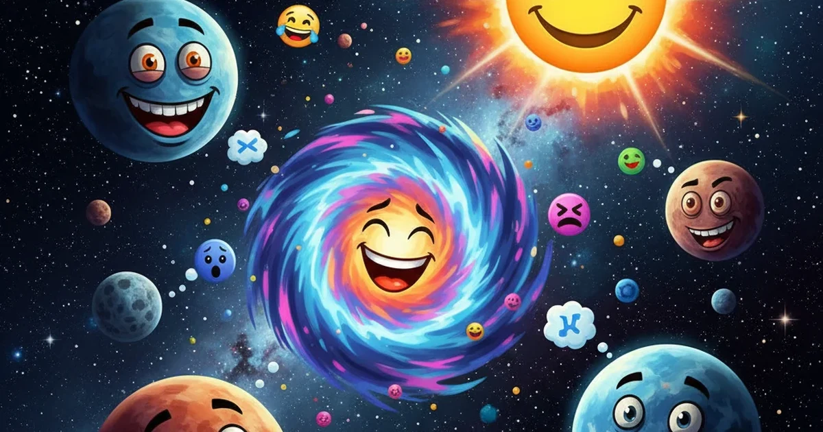 Intergalactic humor with planets and wormholes