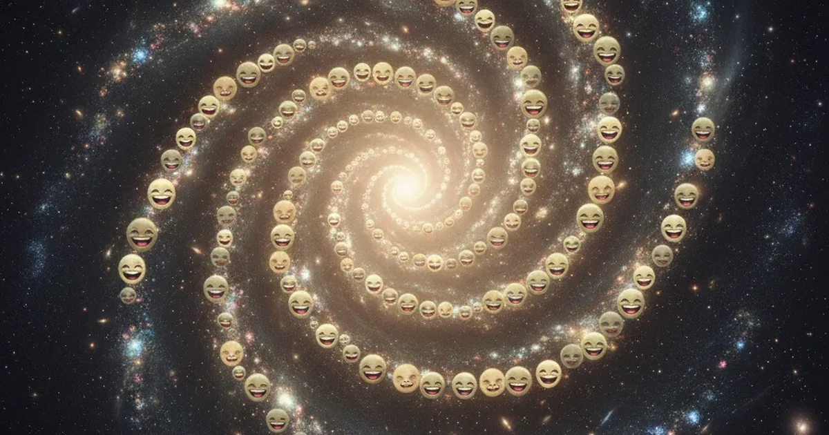 Galaxy giggles with laughing stars