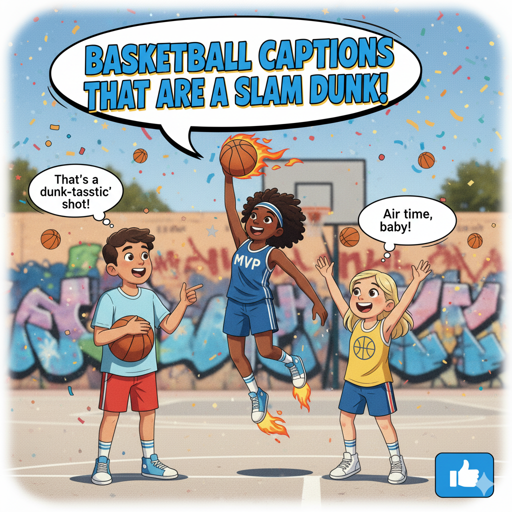 💬 Basketball Captions That Are a Slam Dunk