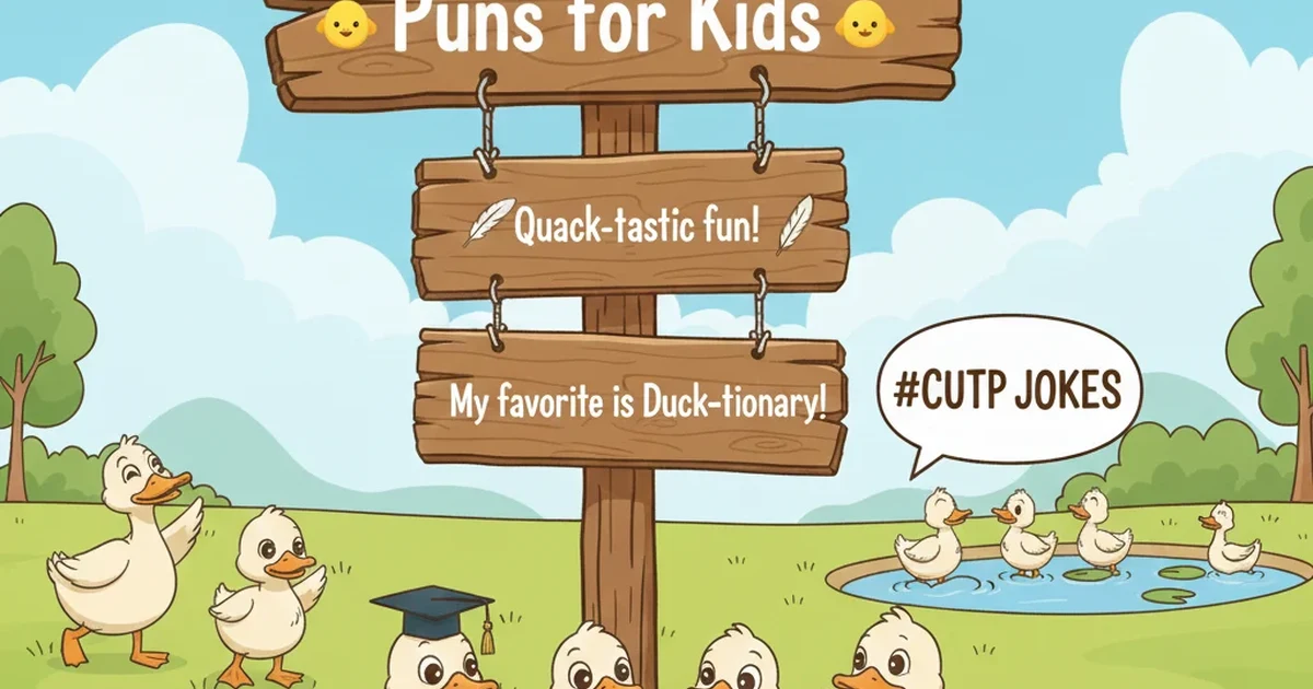 Adorable cartoon ducklings playing and laughing, perfect for kids with colorful, playful scenery.