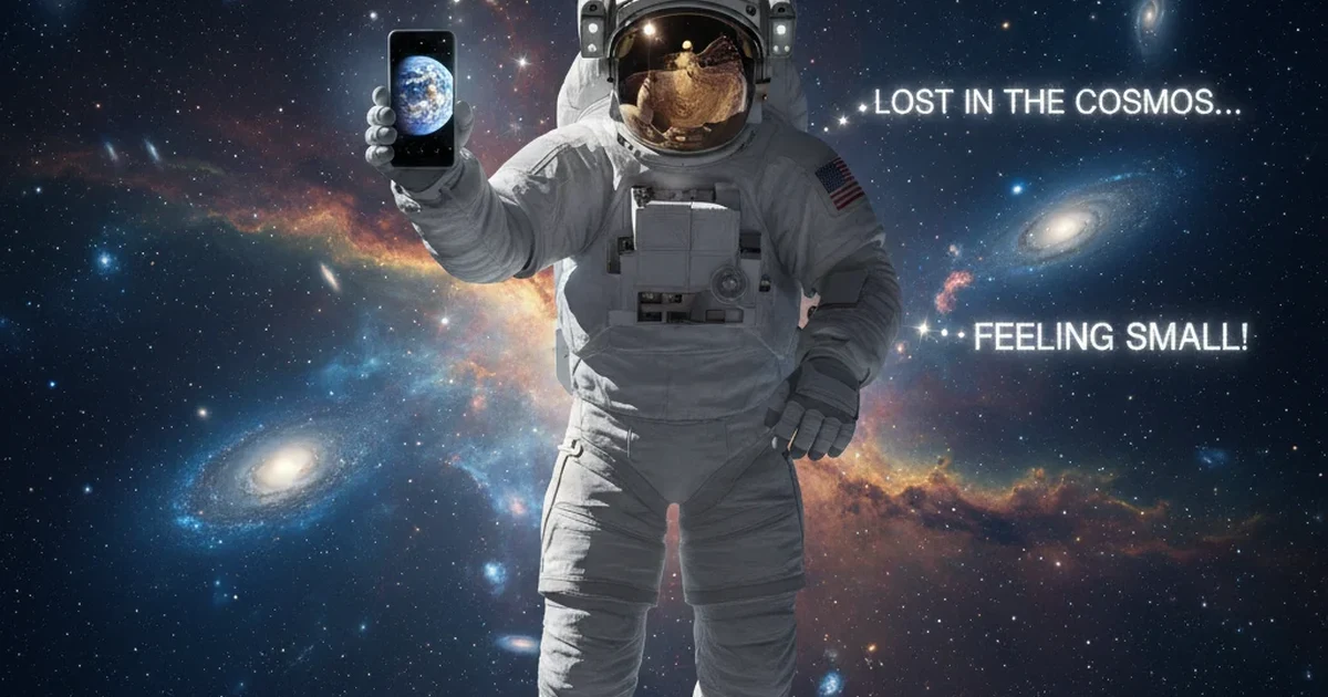 Space Instagram captions with astronaut