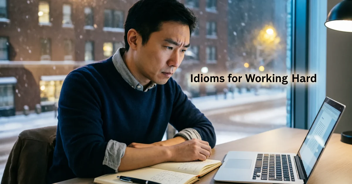 idioms for working hard