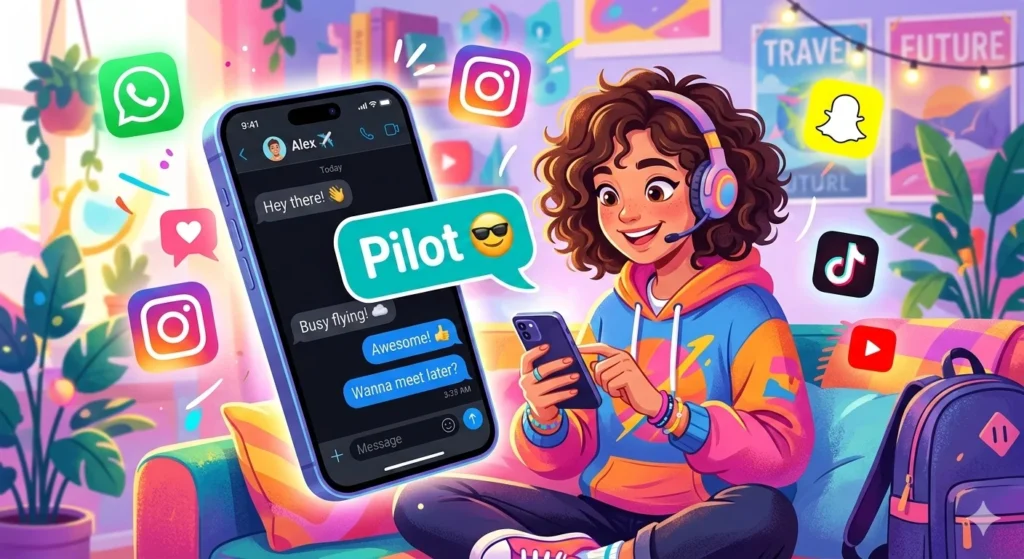 pilot meaning in text