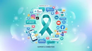teal ribbon meaning