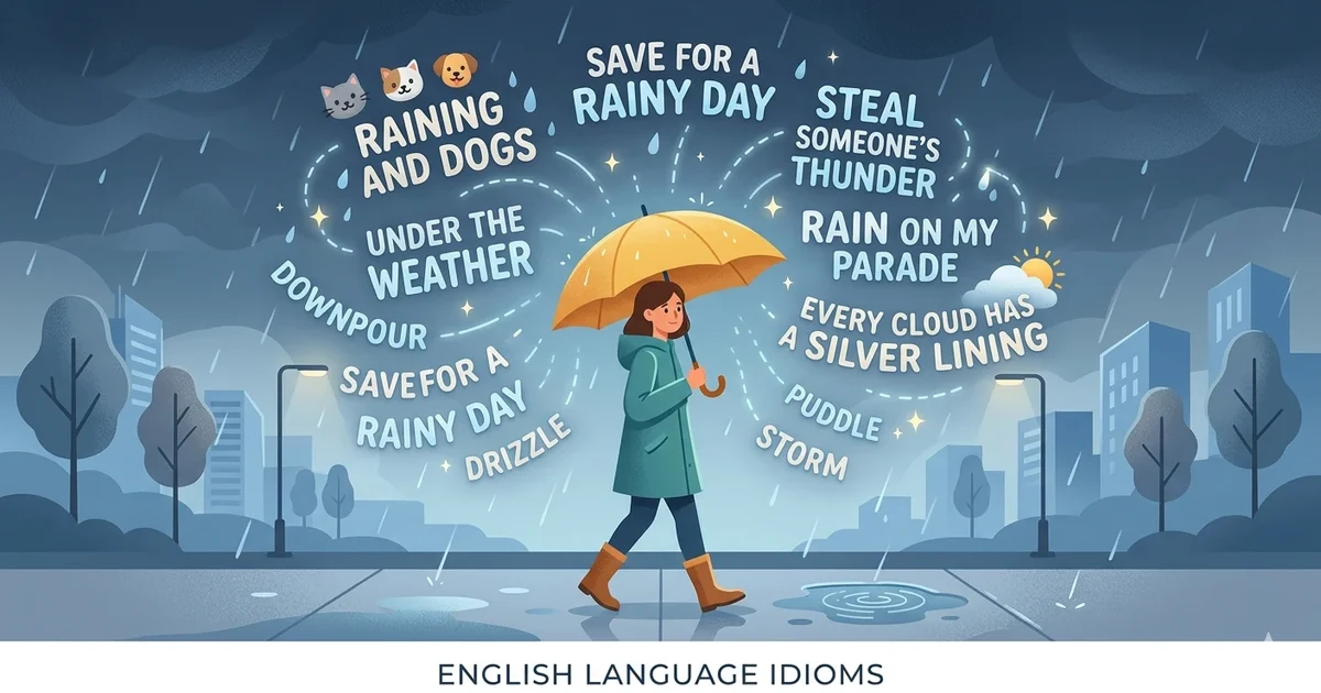 idioms for rain