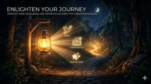 Idioms for light illustrated with a glowing lantern symbolizing hope, knowledge, and understanding